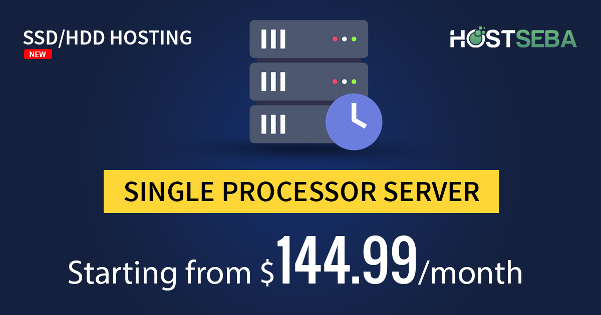 Single Screen Server Best Single Processor Server in Bangladesh - HostSeba